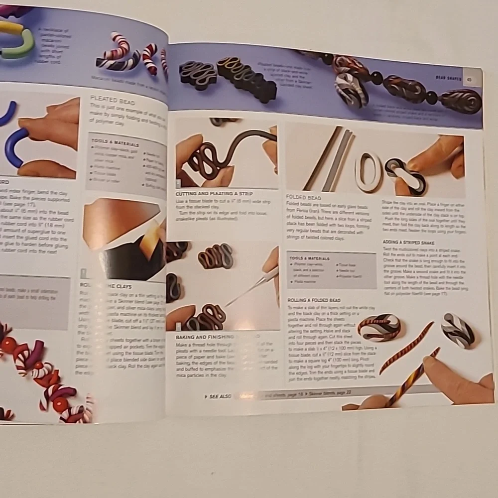 Making Polymer Clay Beads Step Book By Step Book By Carol Blackburn Jewelry - Picture 12 of 16